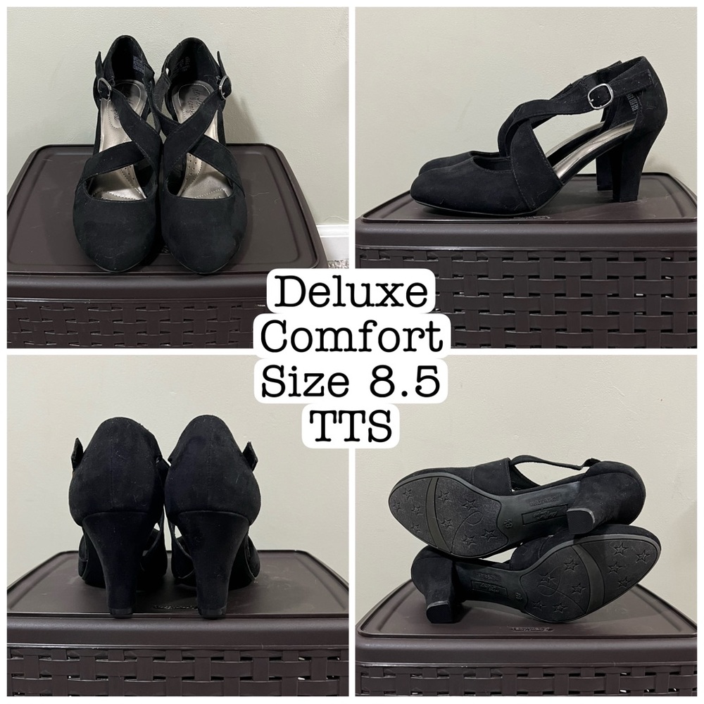 Dexflex Comfort black suede heel